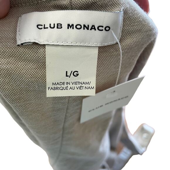 Club Monaco Beige Oatmeal Adjustable Halter Top Women’s Large - Picture 4 of 7